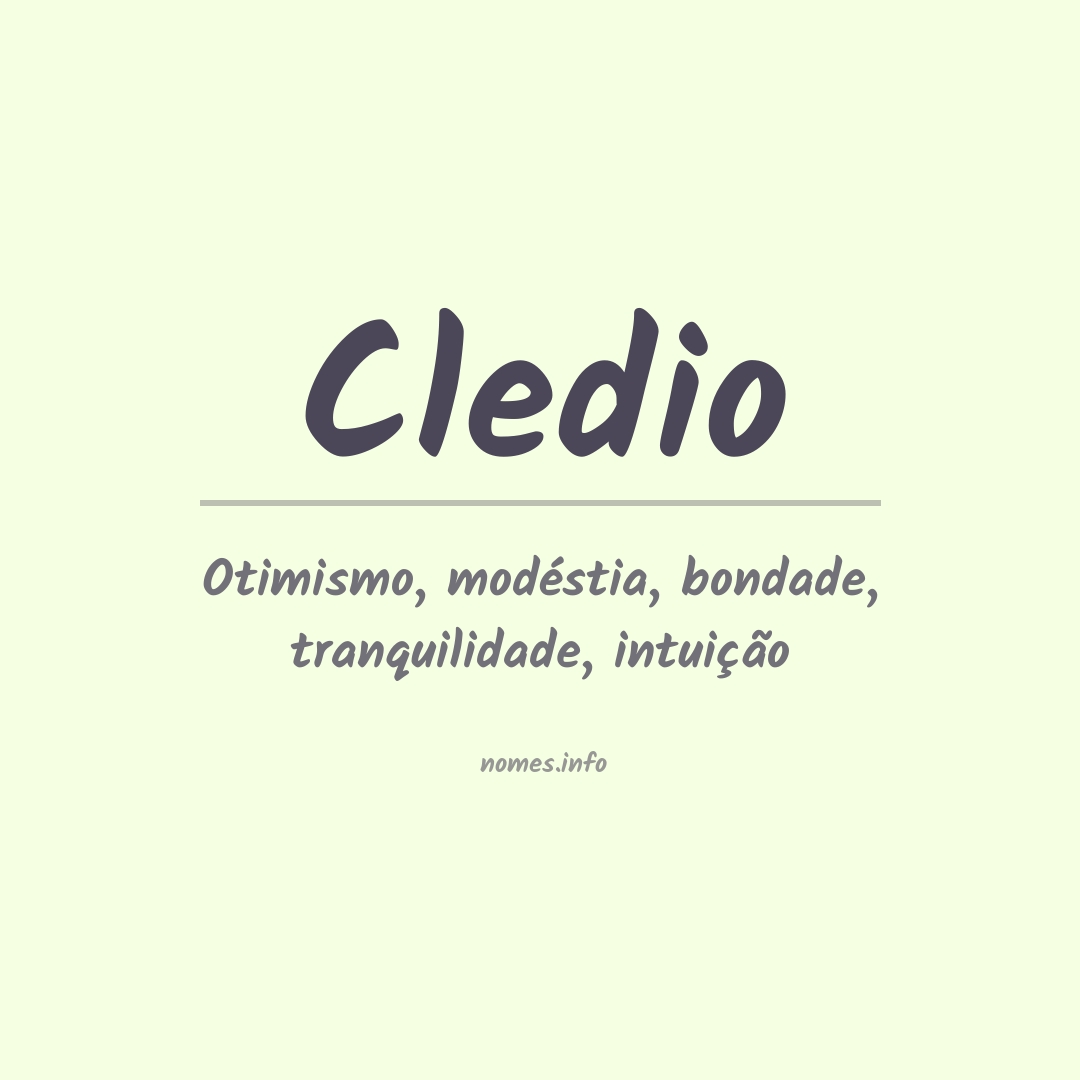 Significado do nome Cledio