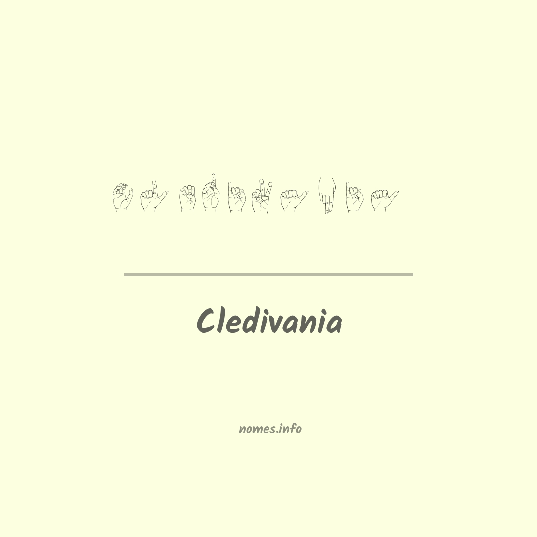 Cledivania em Libras