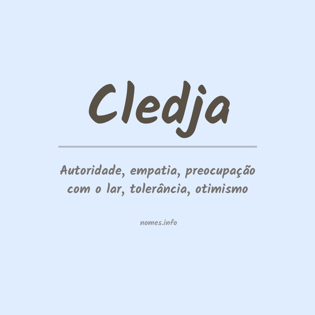 Significado do nome Cledja