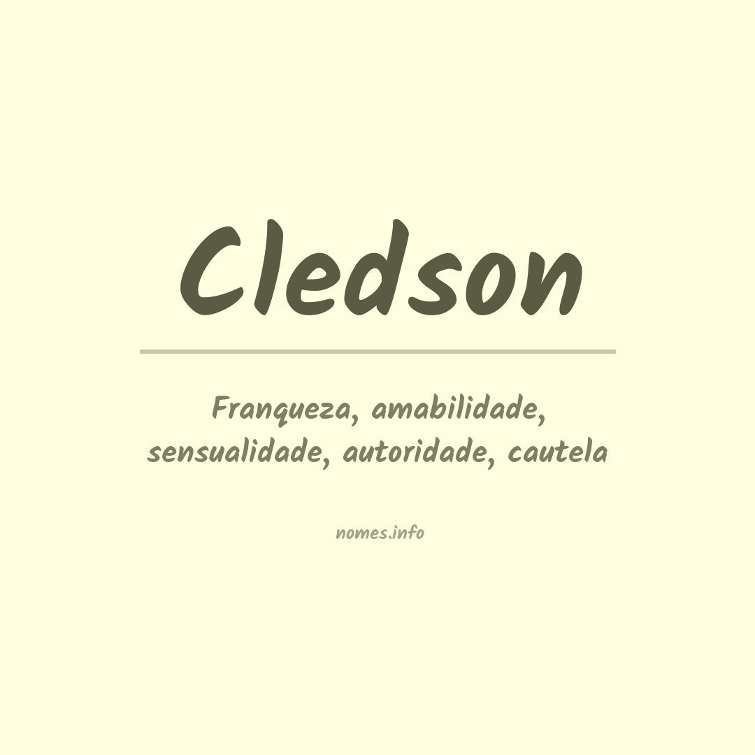 Significado do nome Cledson