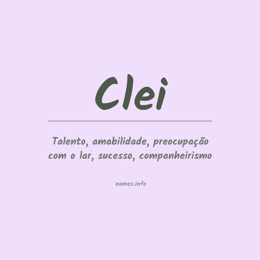 Significado do nome Clei