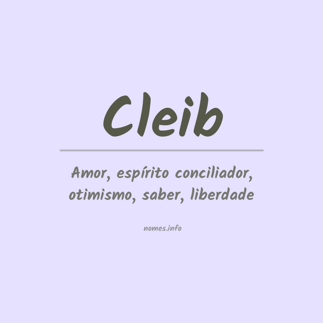 Significado do nome Cleib