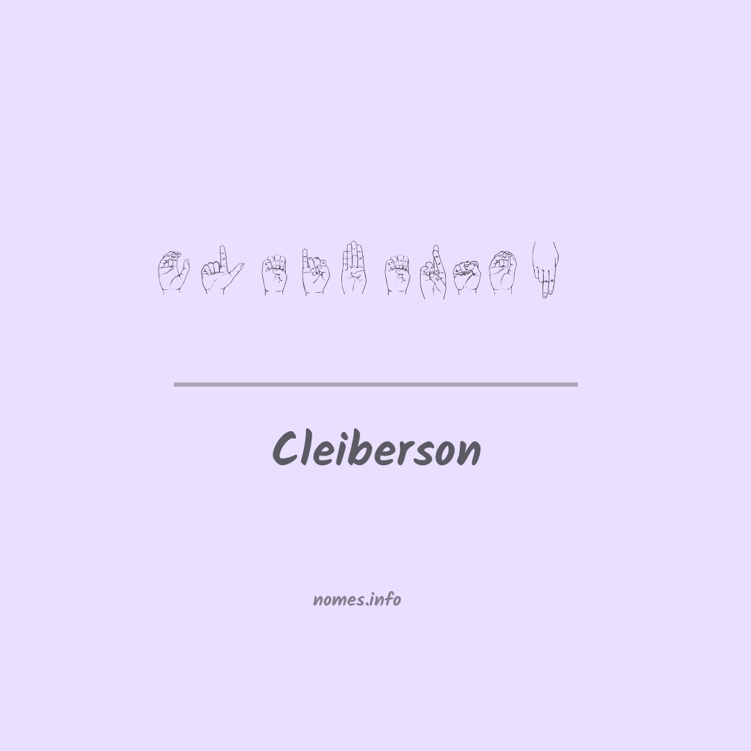 Cleiberson em Libras