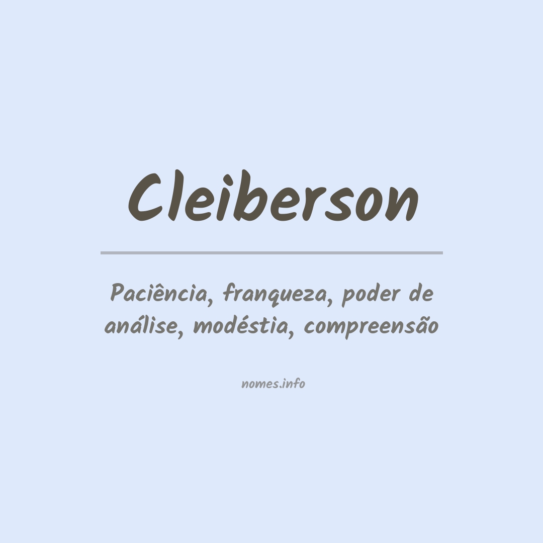 Significado do nome Cleiberson
