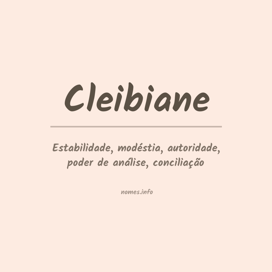 Significado do nome Cleibiane
