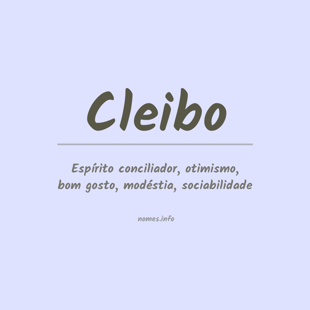 Significado do nome Cleibo