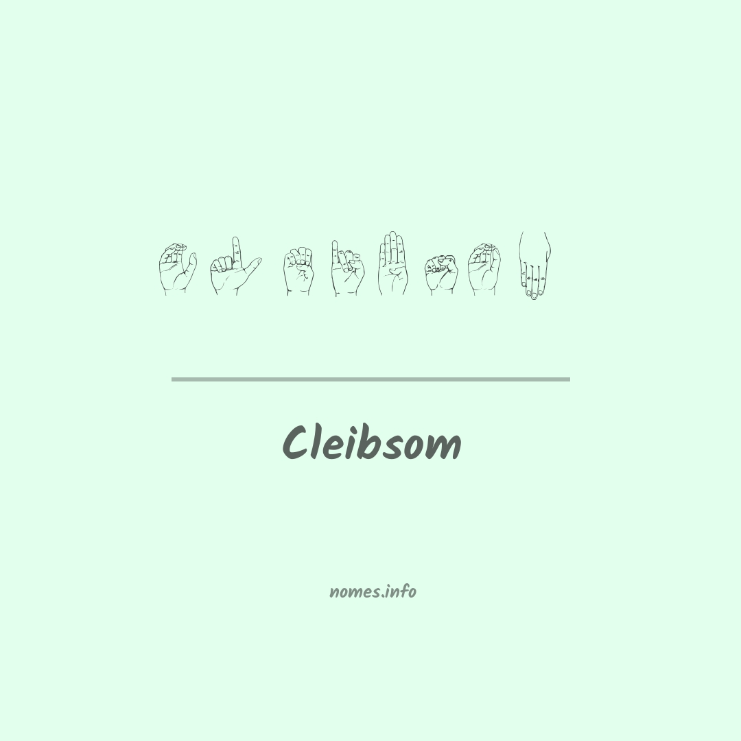 Cleibsom em Libras