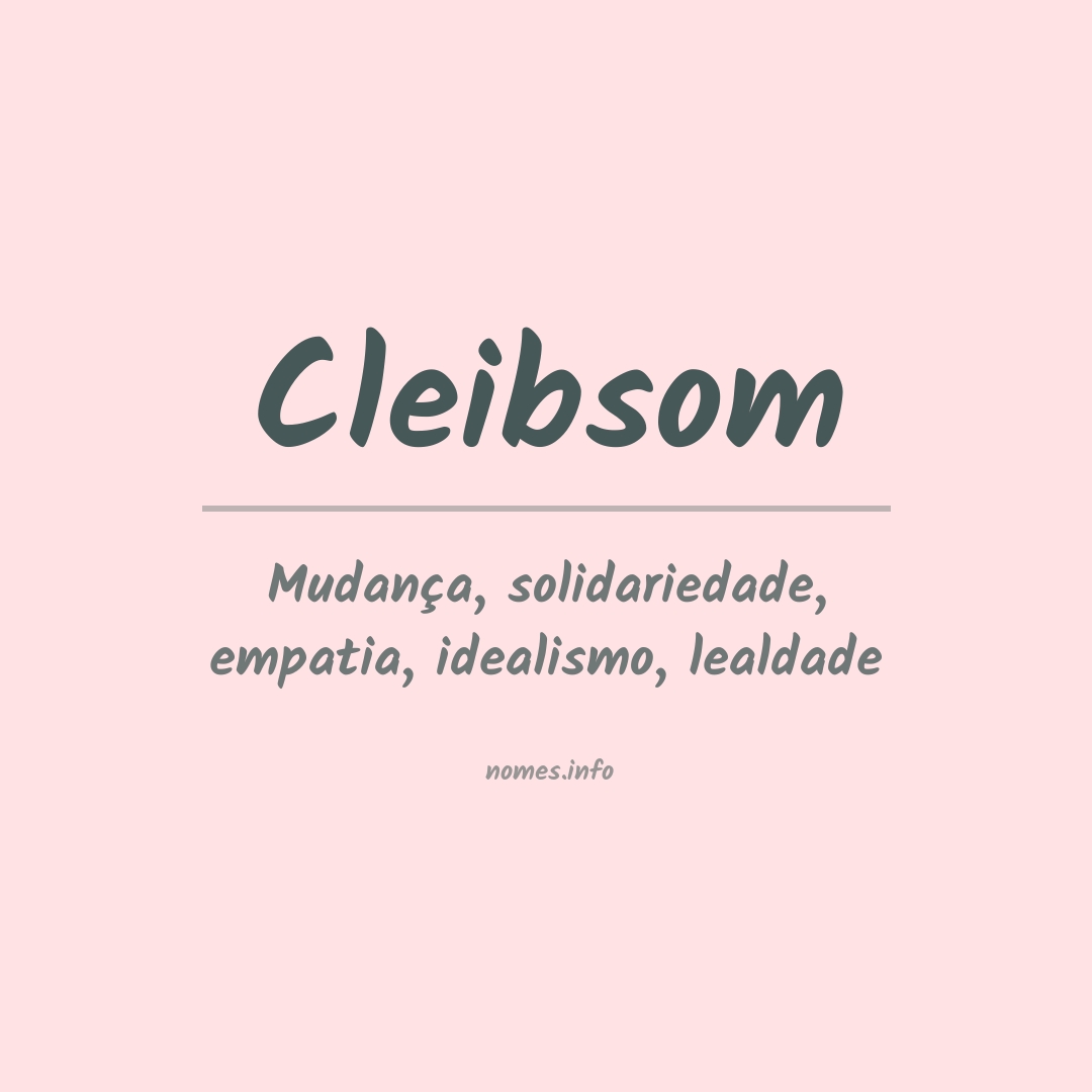 Significado do nome Cleibsom