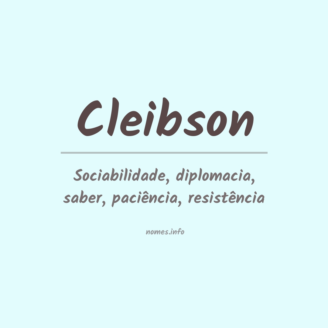 Significado do nome Cleibson