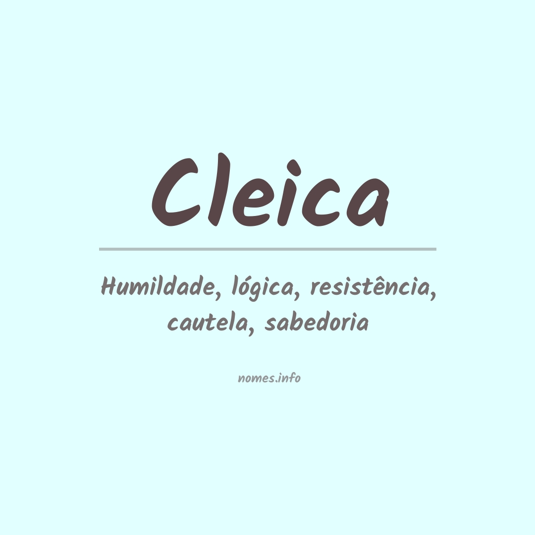 Significado do nome Cleica