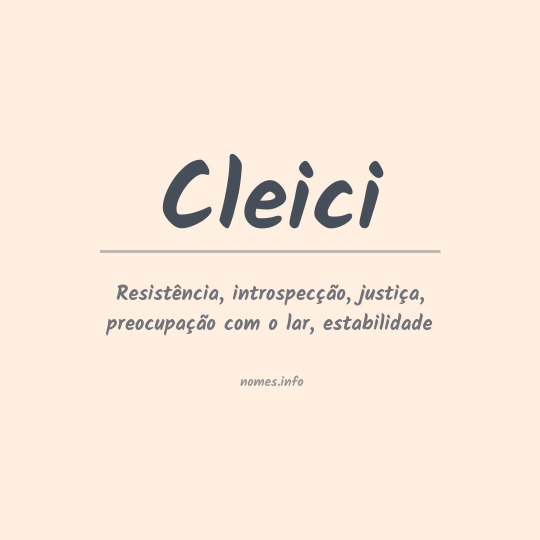 Significado do nome Cleici