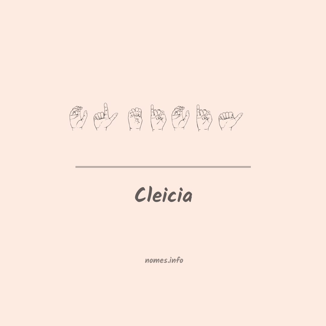 Cleicia em Libras
