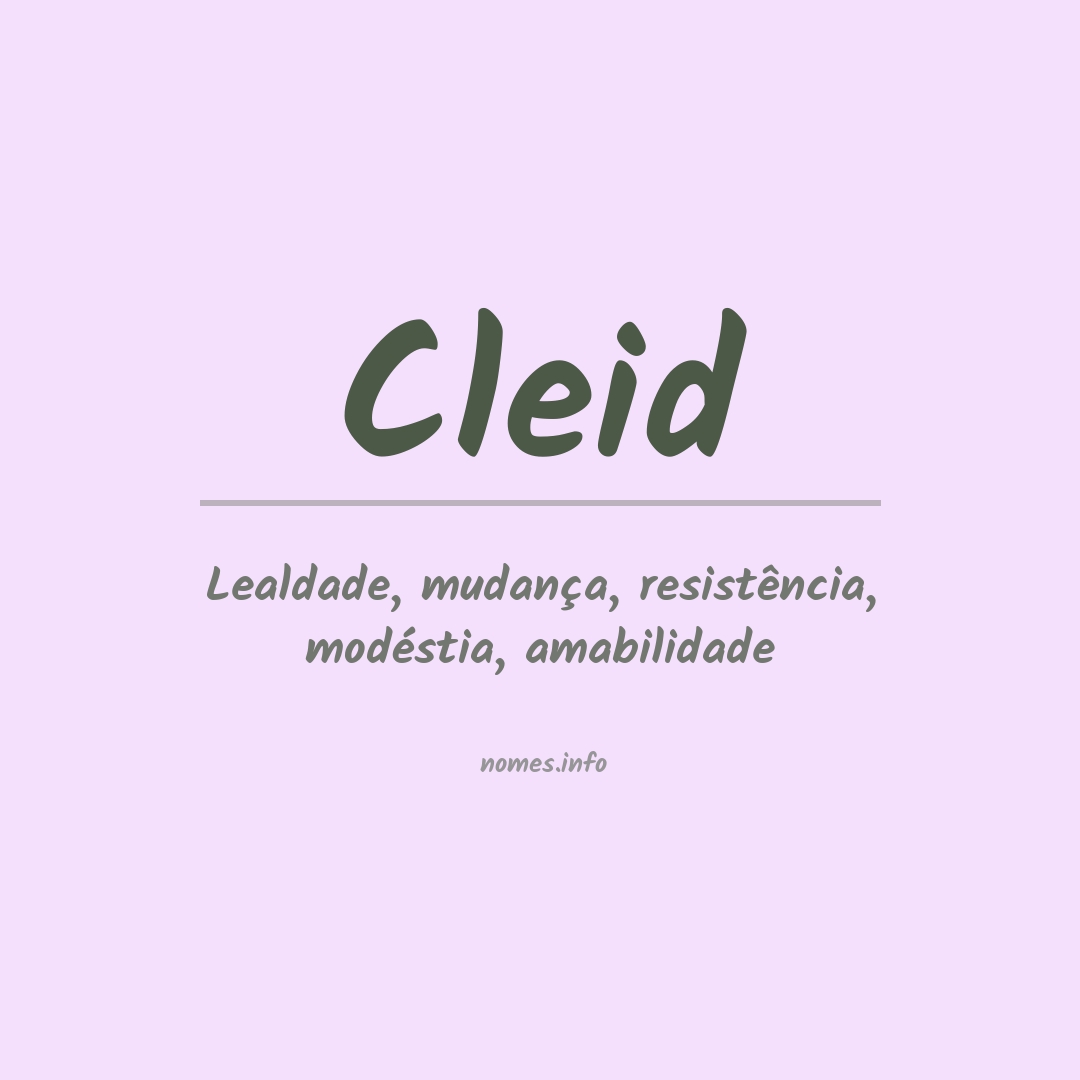 Significado do nome Cleid