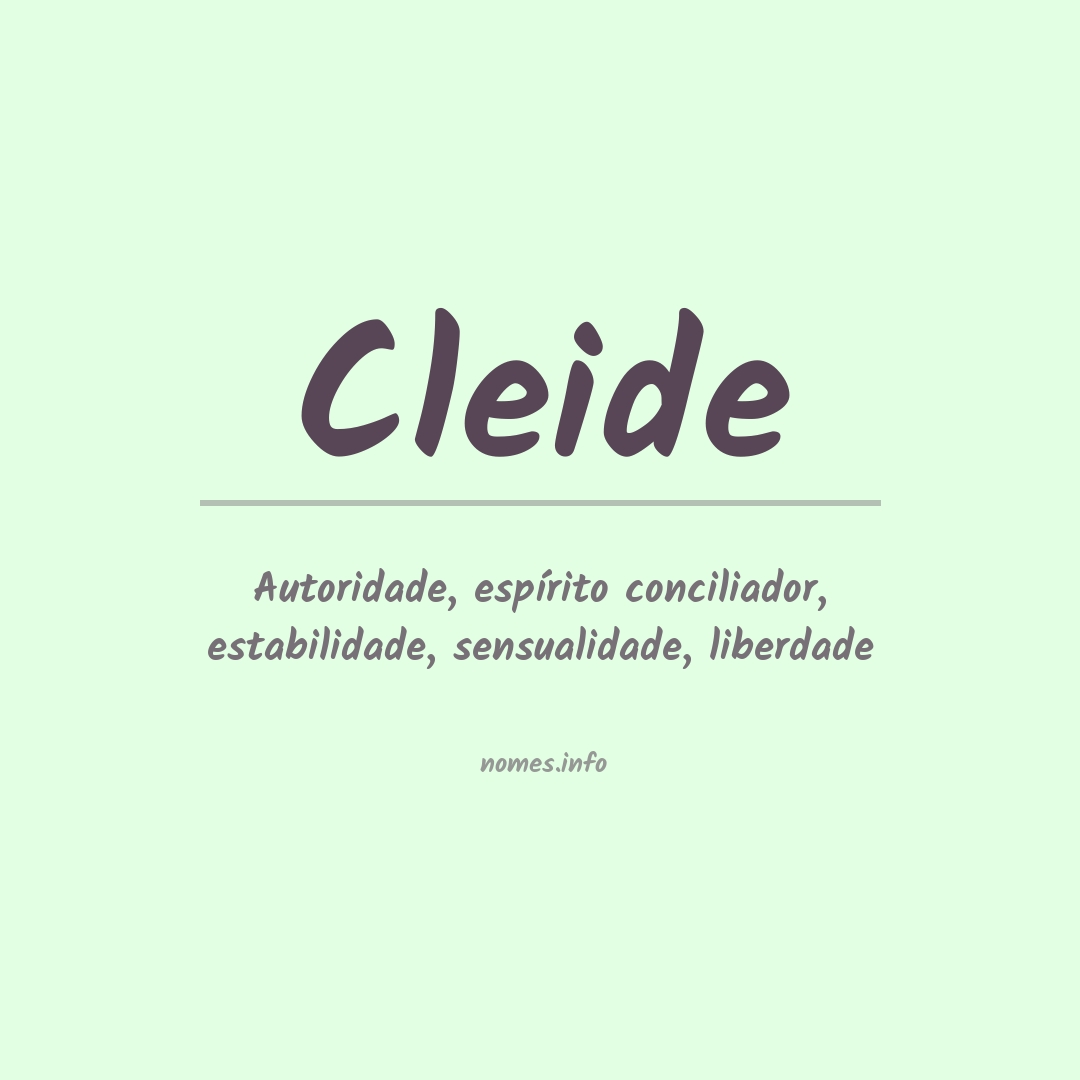 Significado do nome Cleide