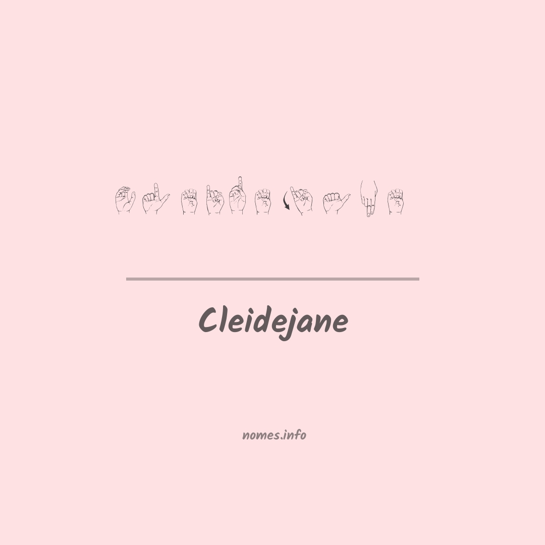 Cleidejane em Libras