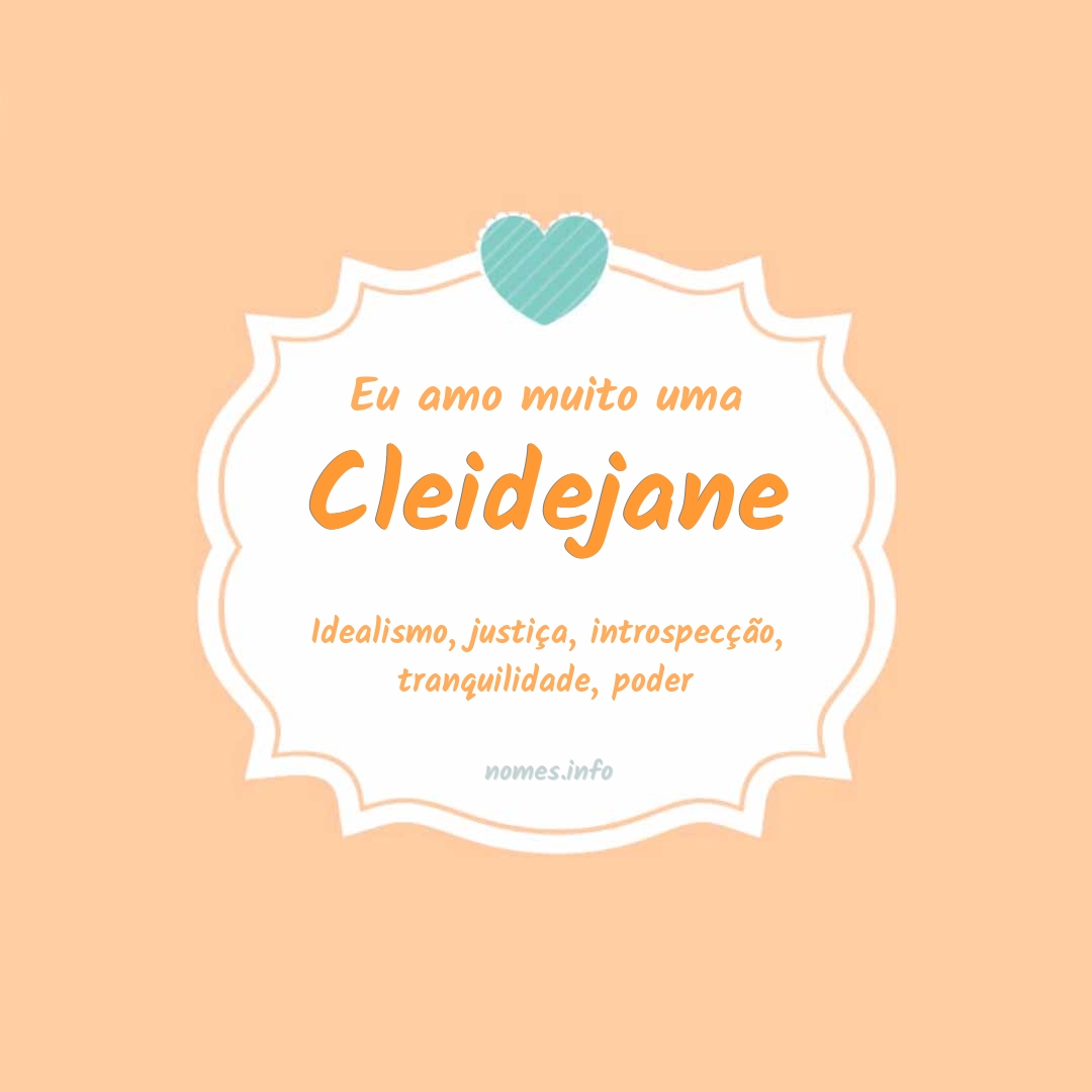 Eu amo muito Cleidejane