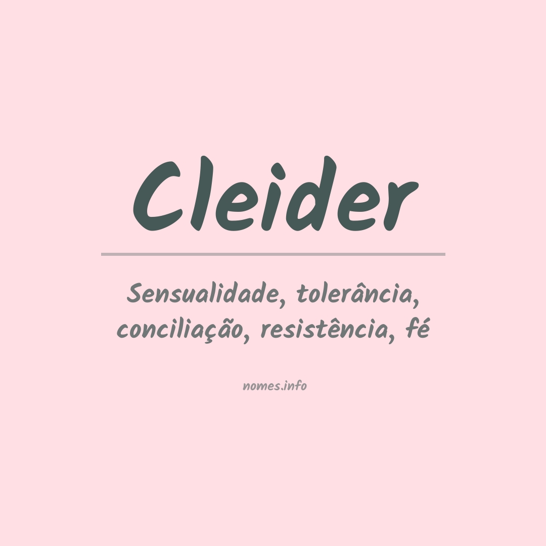 Significado do nome Cleider