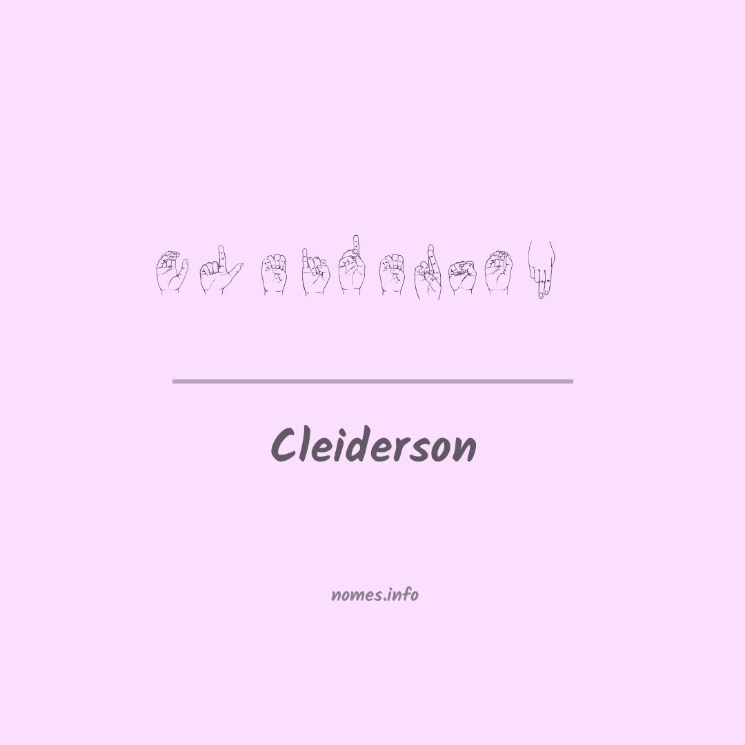 Cleiderson em Libras
