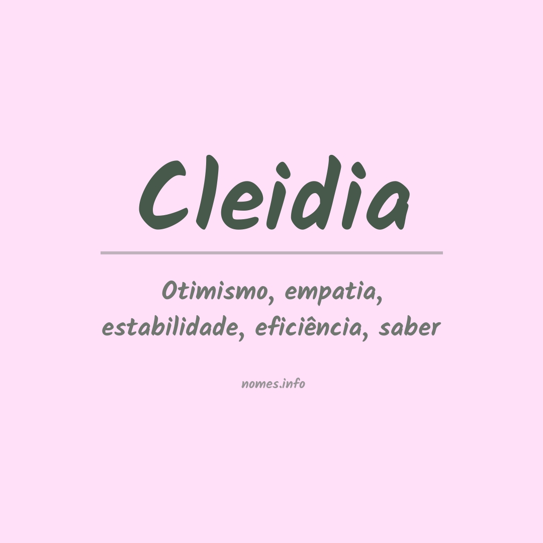 Significado do nome Cleidia