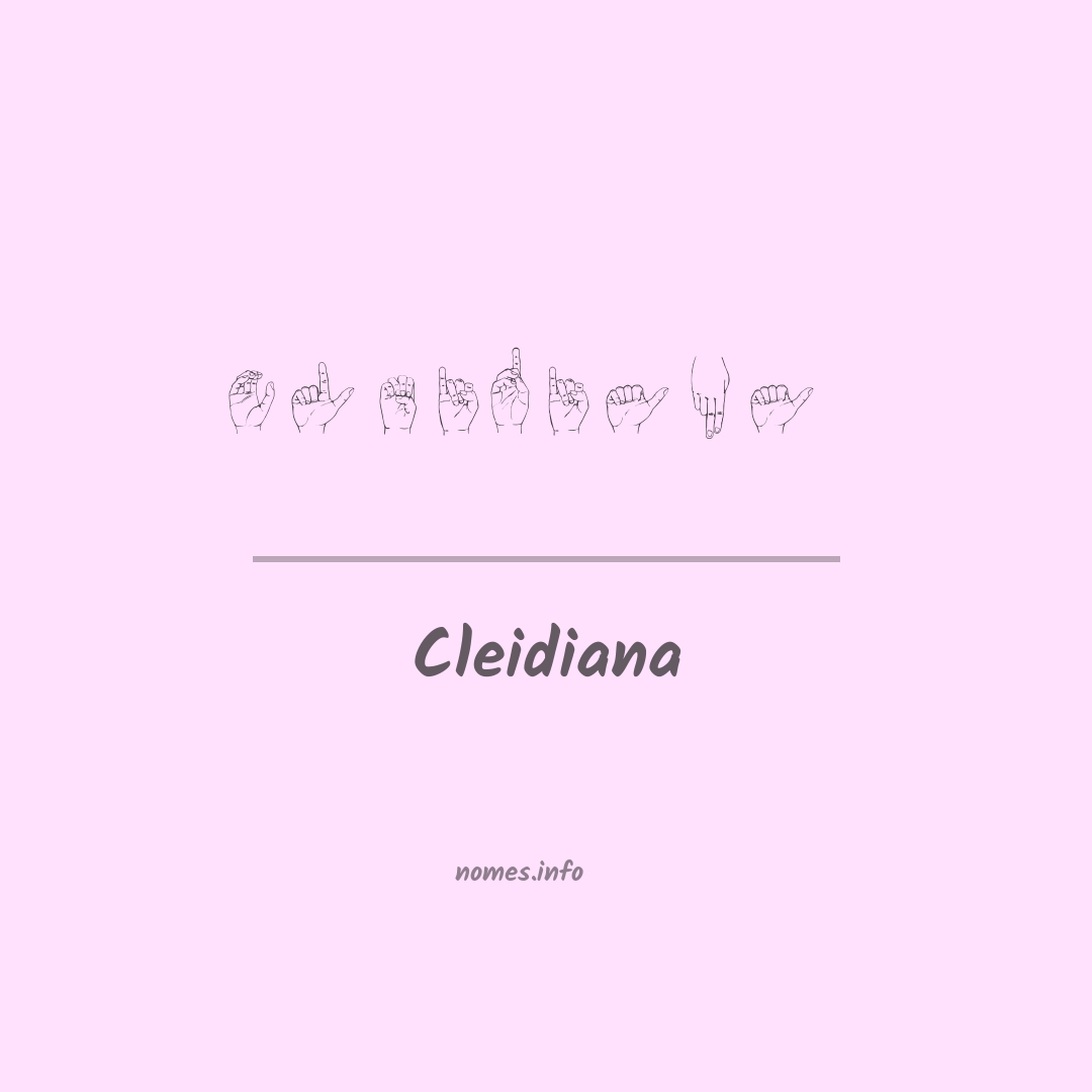 Cleidiana em Libras