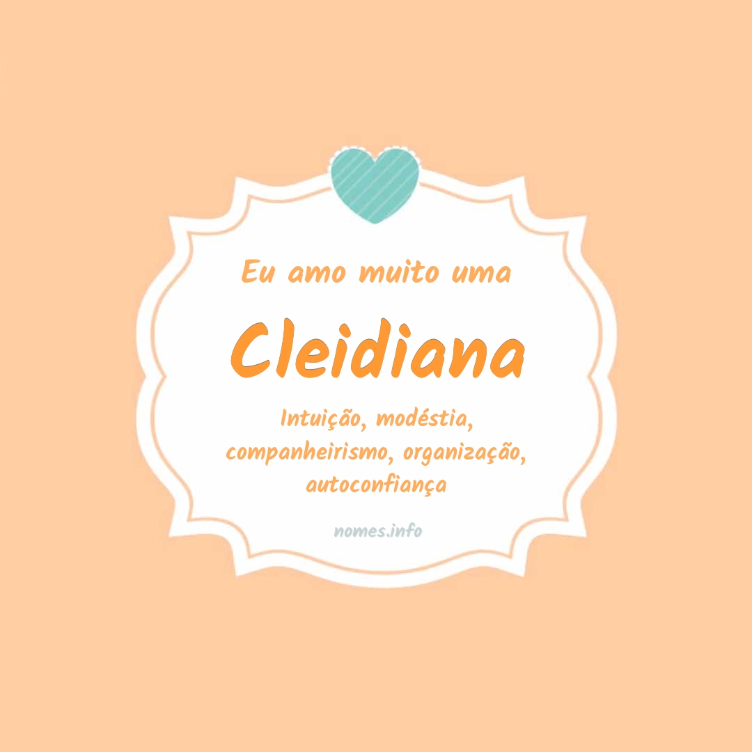 Eu amo muito Cleidiana