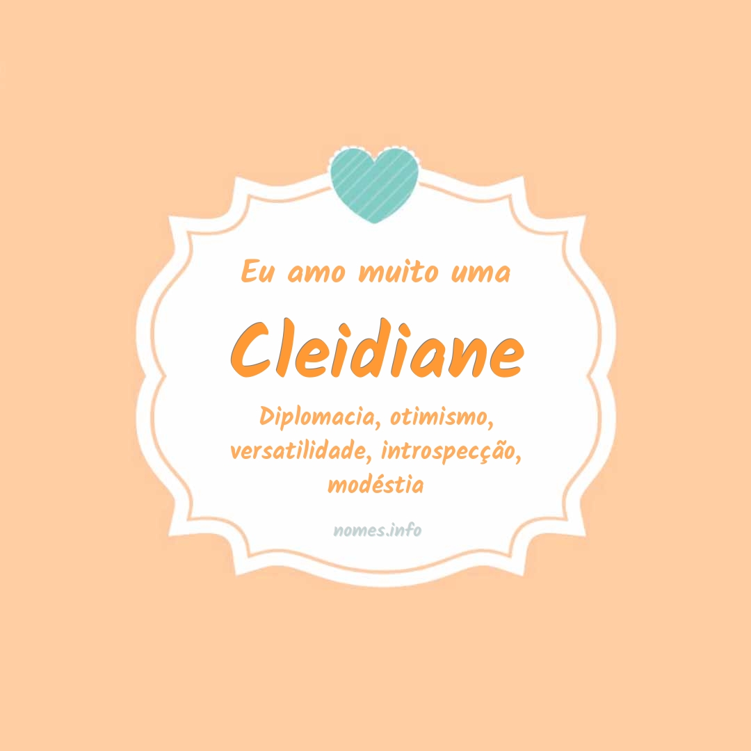 Eu amo muito Cleidiane