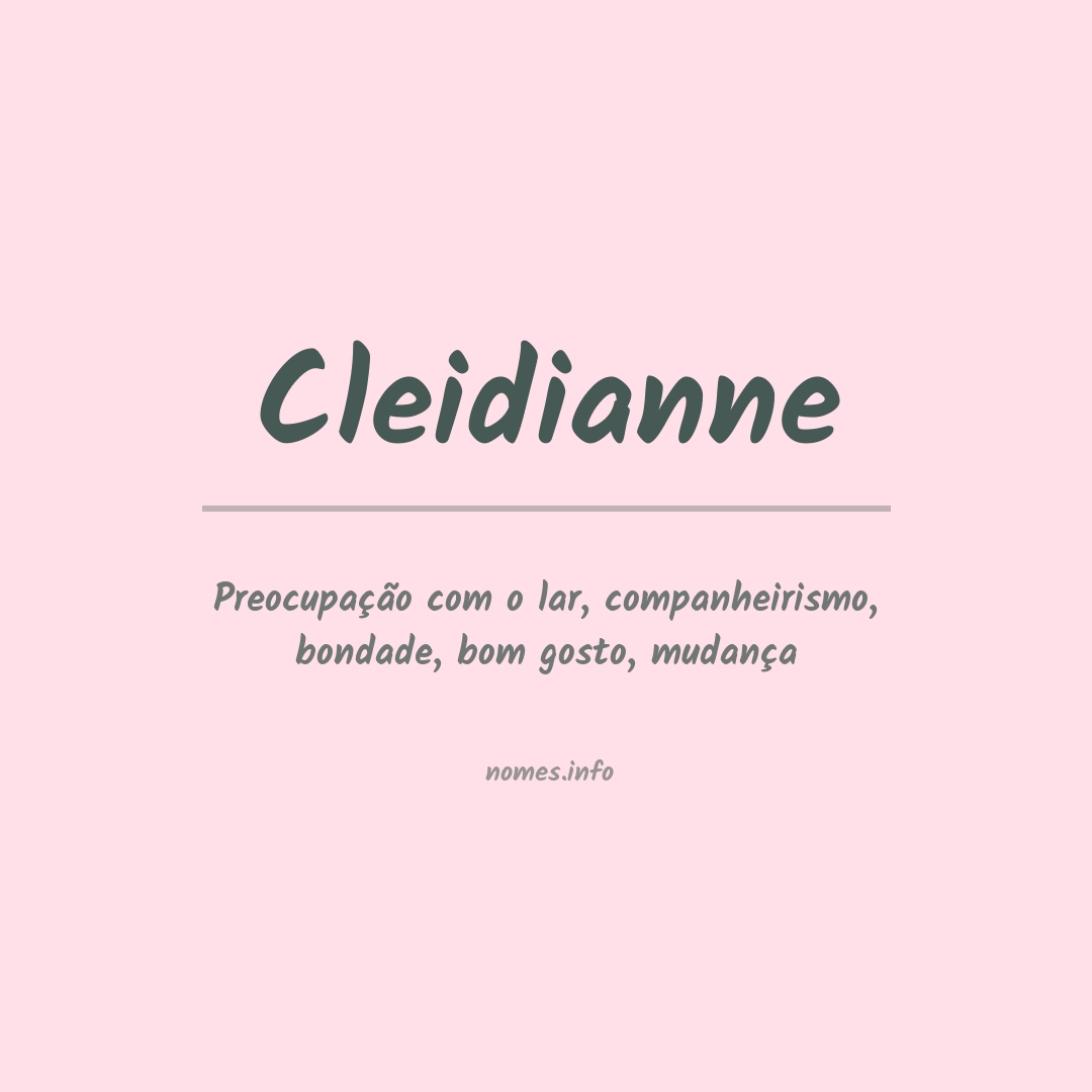 Significado do nome Cleidianne