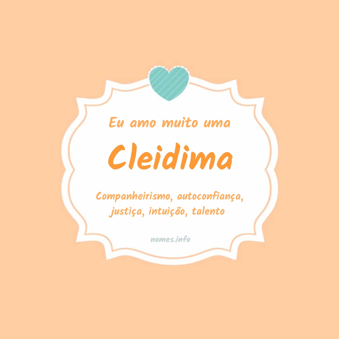 Eu amo muito Cleidima