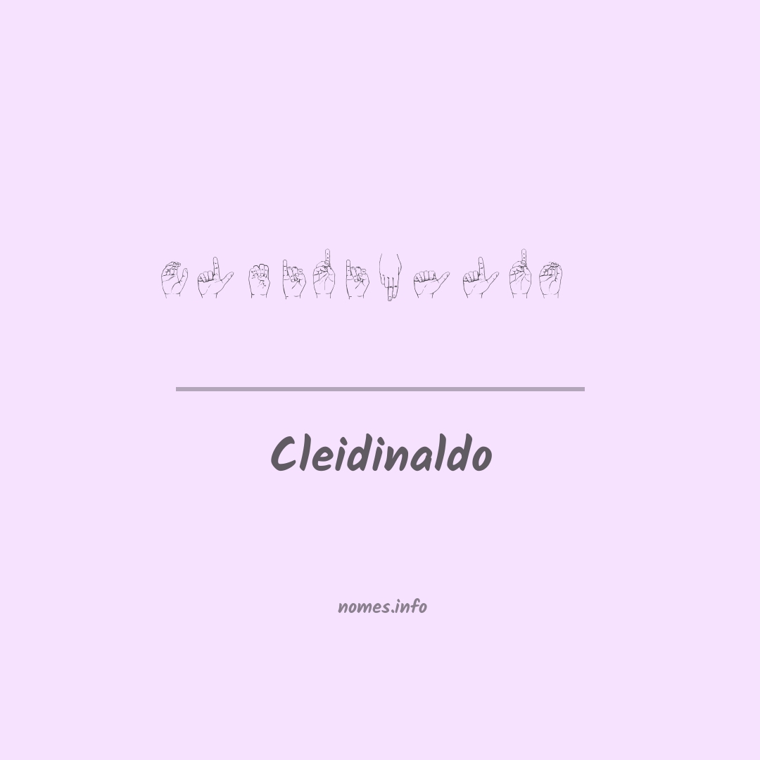 Cleidinaldo em Libras