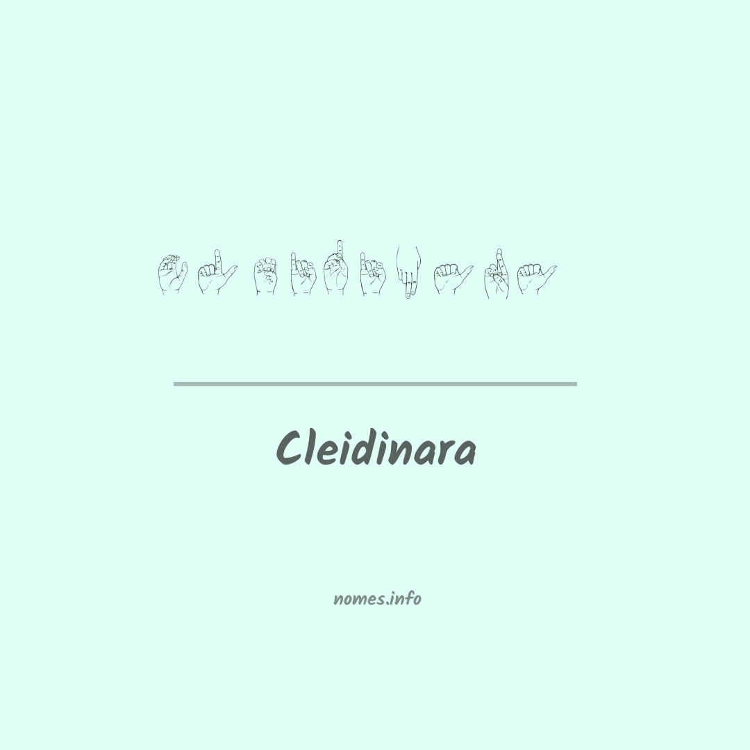 Cleidinara em Libras