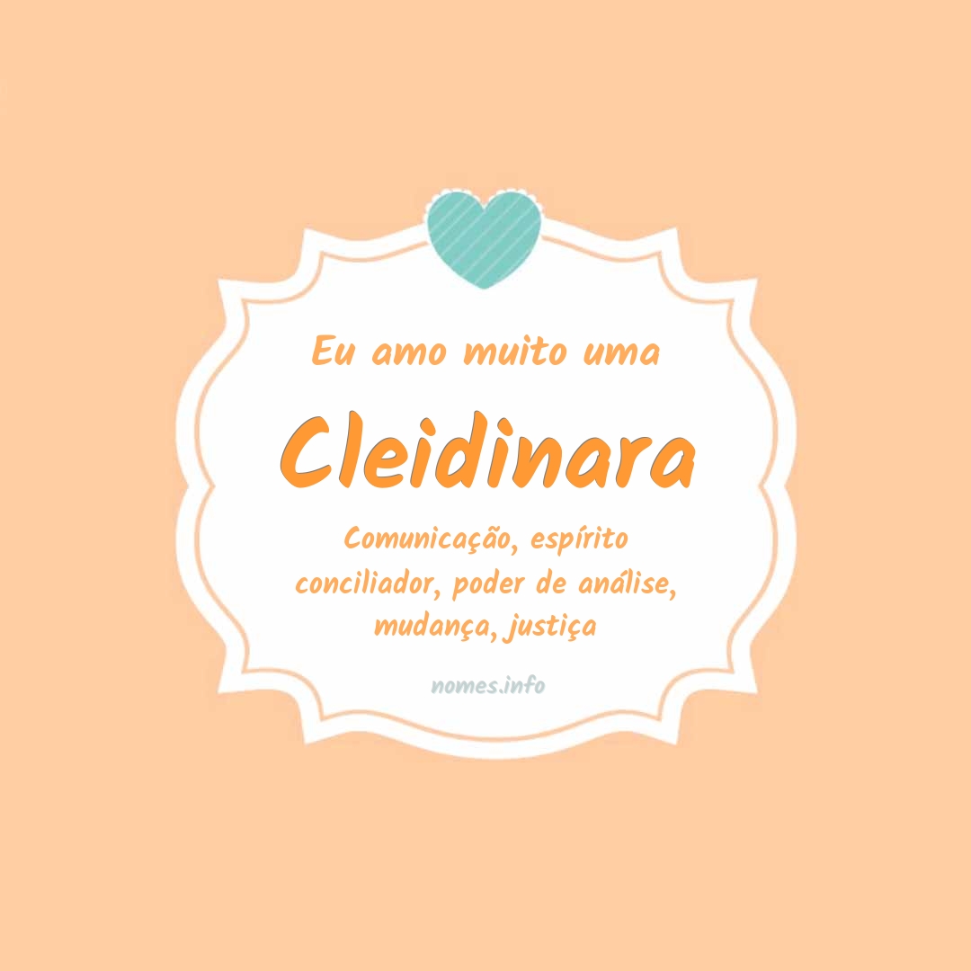 Eu amo muito Cleidinara