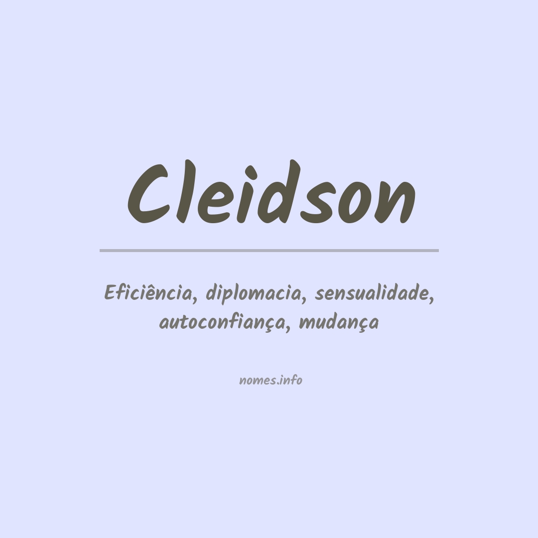 Significado do nome Cleidson