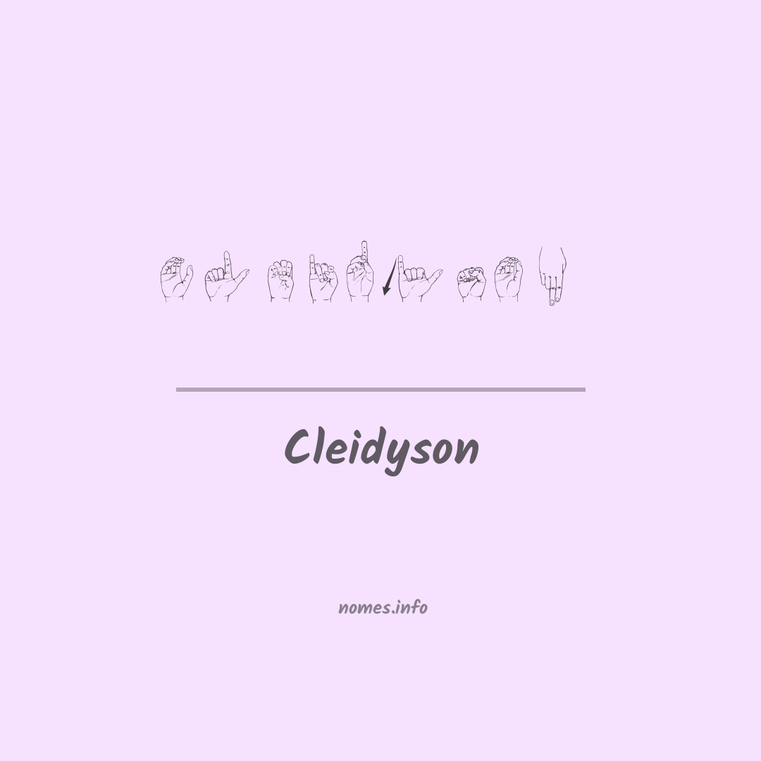 Cleidyson em Libras