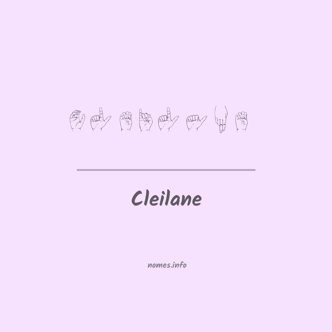 Cleilane em Libras