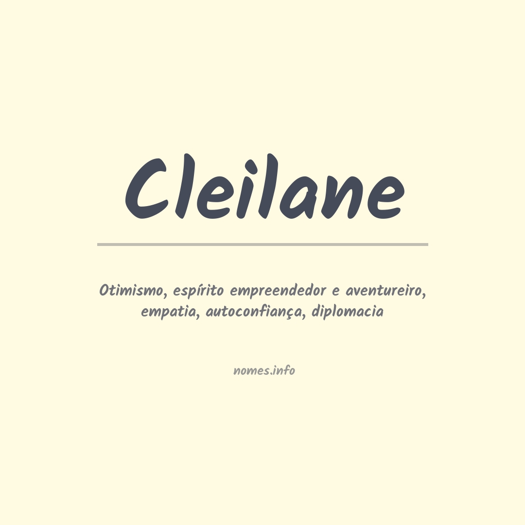 Significado do nome Cleilane