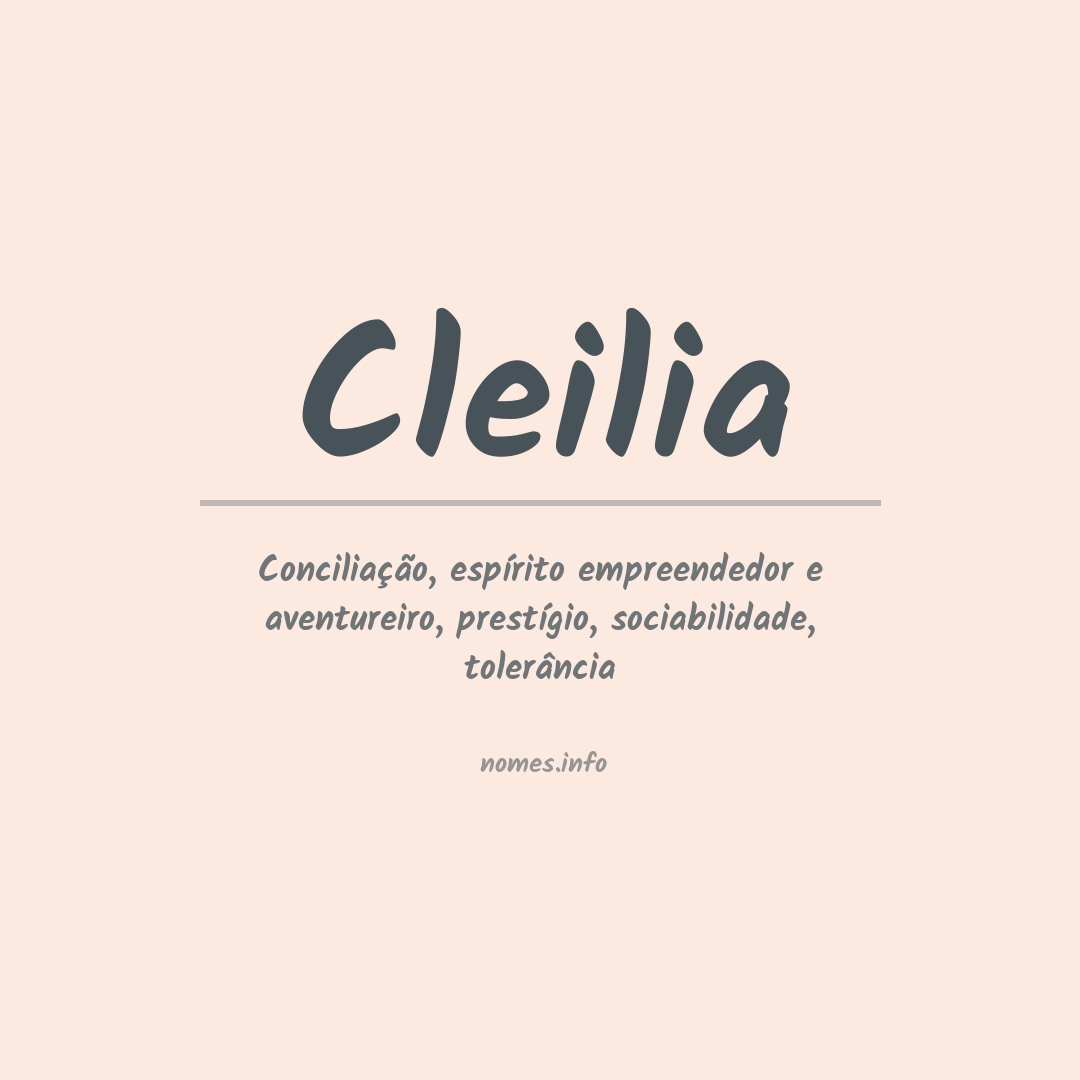 Significado do nome Cleilia