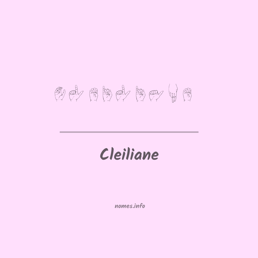 Cleiliane em Libras