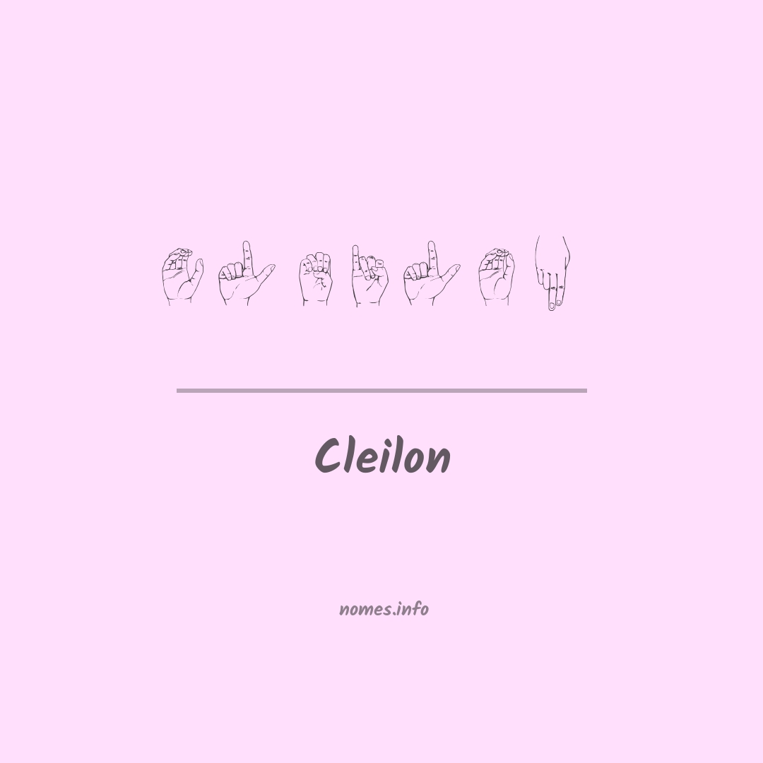 Cleilon em Libras
