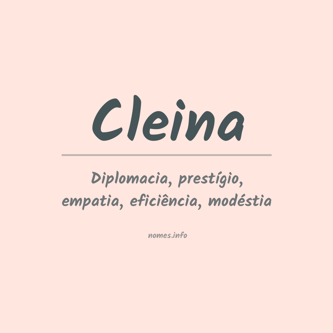 Significado do nome Cleina