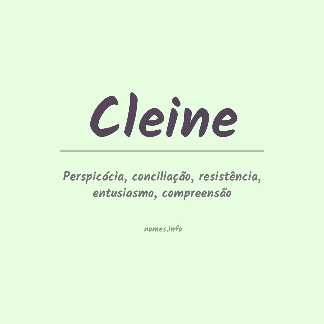 Significado do nome Cleine