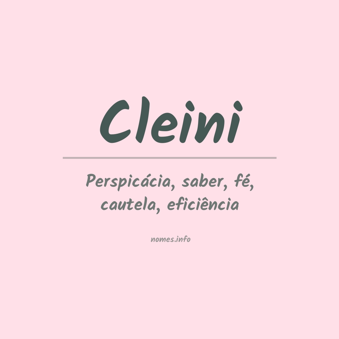 Significado do nome Cleini