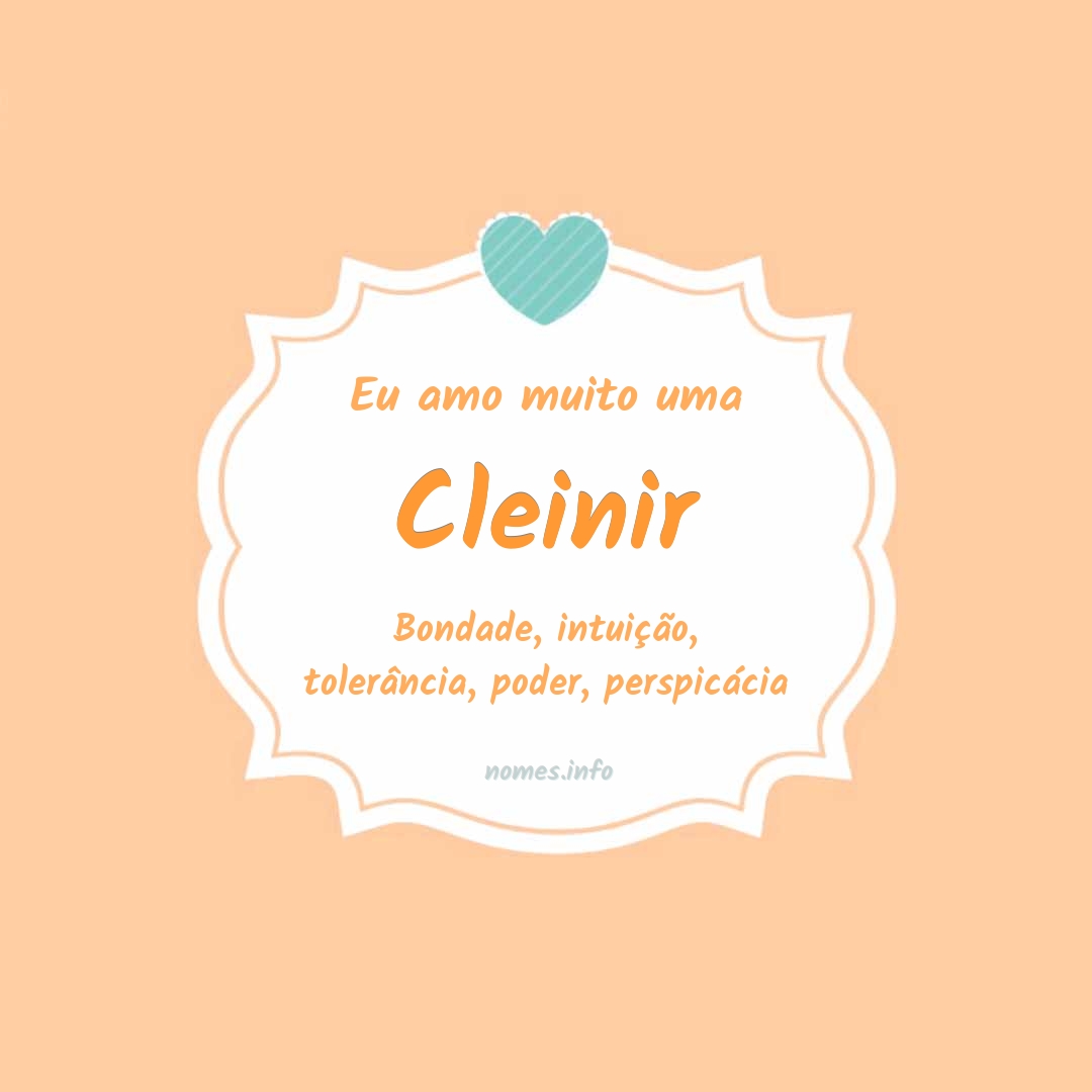 Eu amo muito Cleinir