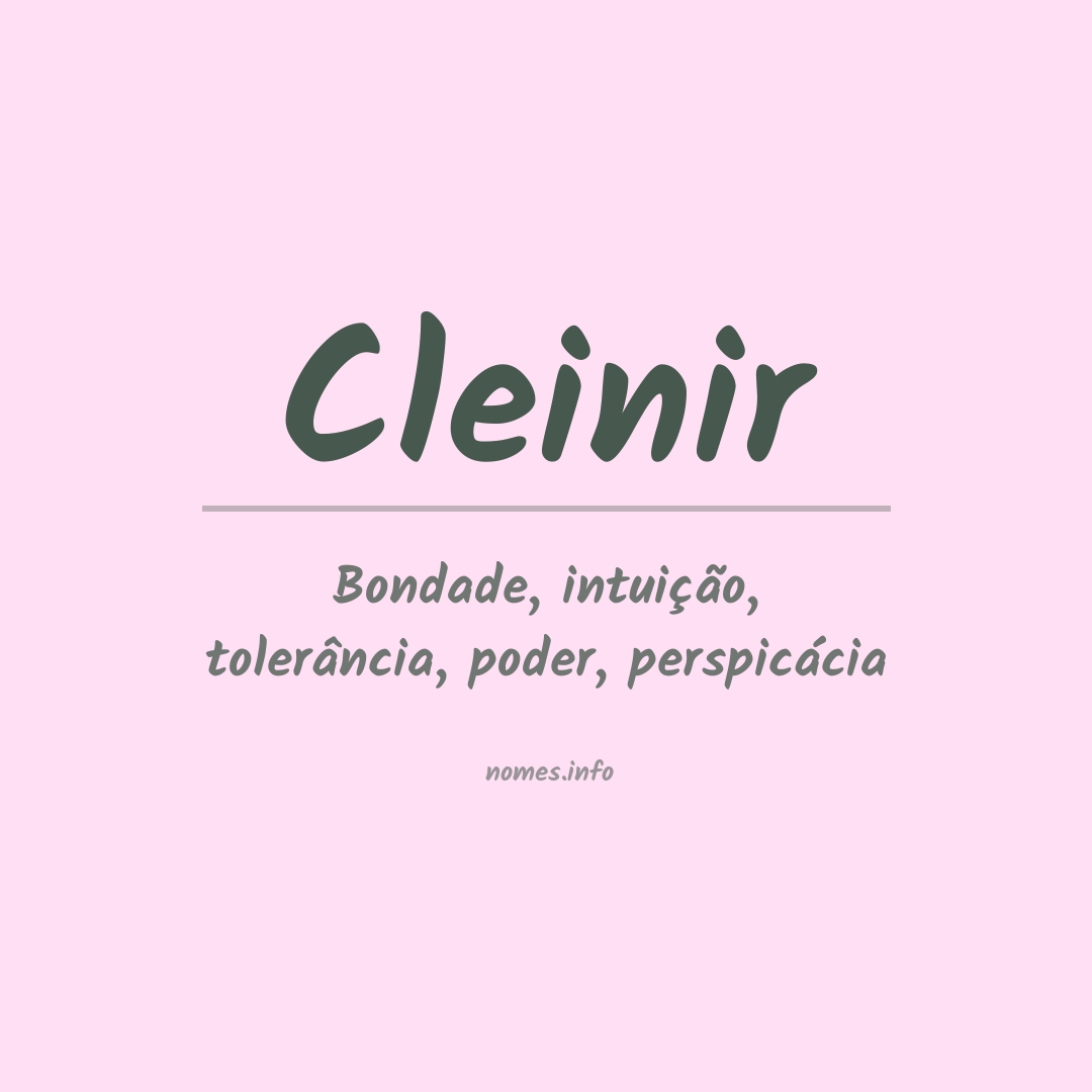 Significado do nome Cleinir