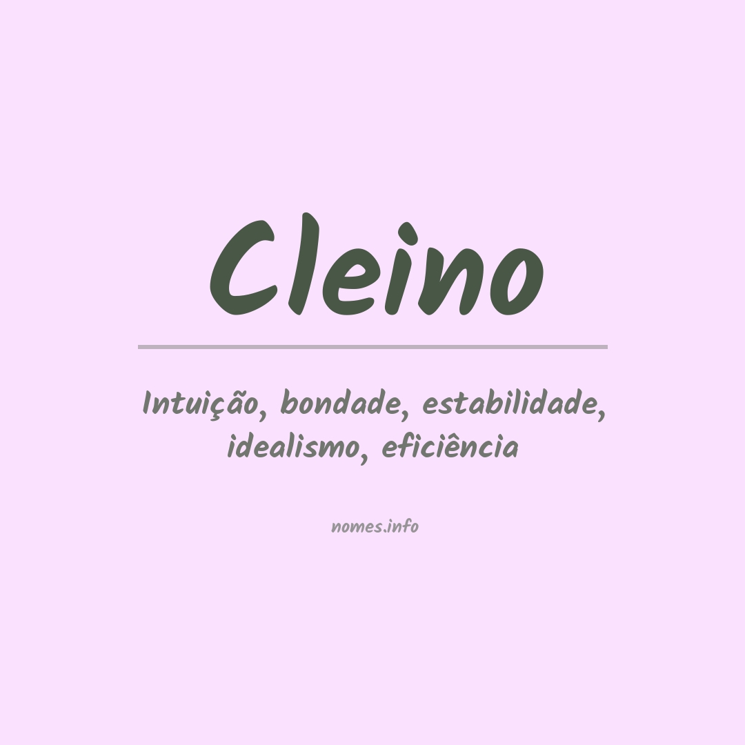 Significado do nome Cleino