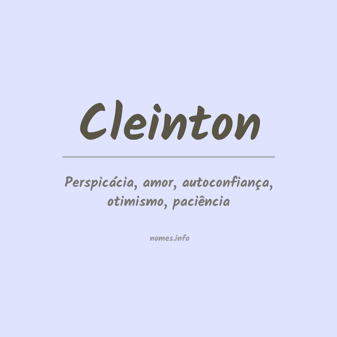 Significado do nome Cleinton