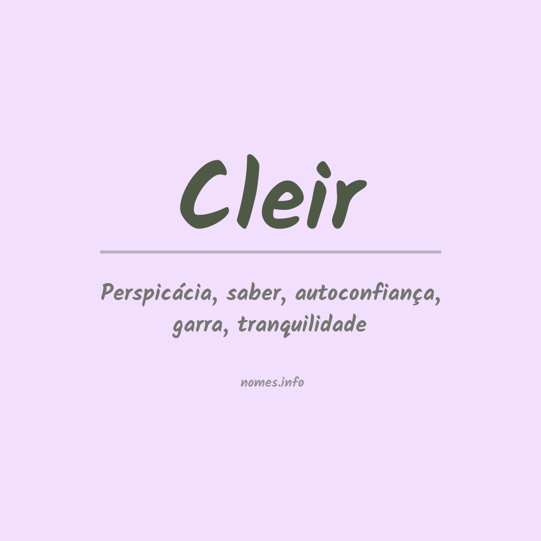 Significado do nome Cleir