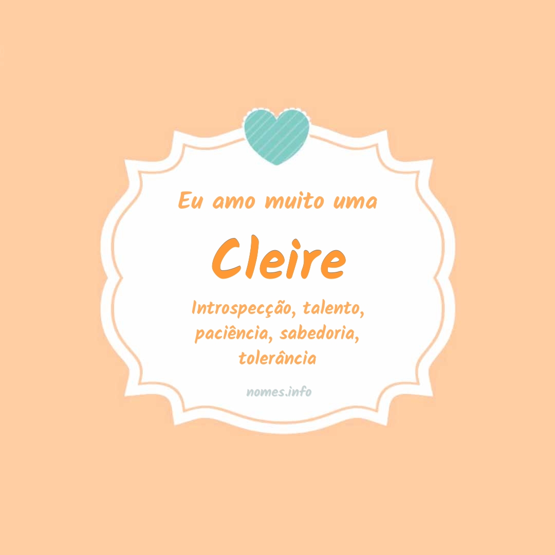 Eu amo muito Cleire