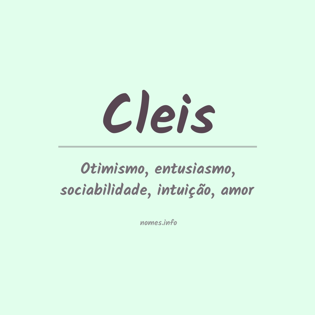 Significado do nome Cleis