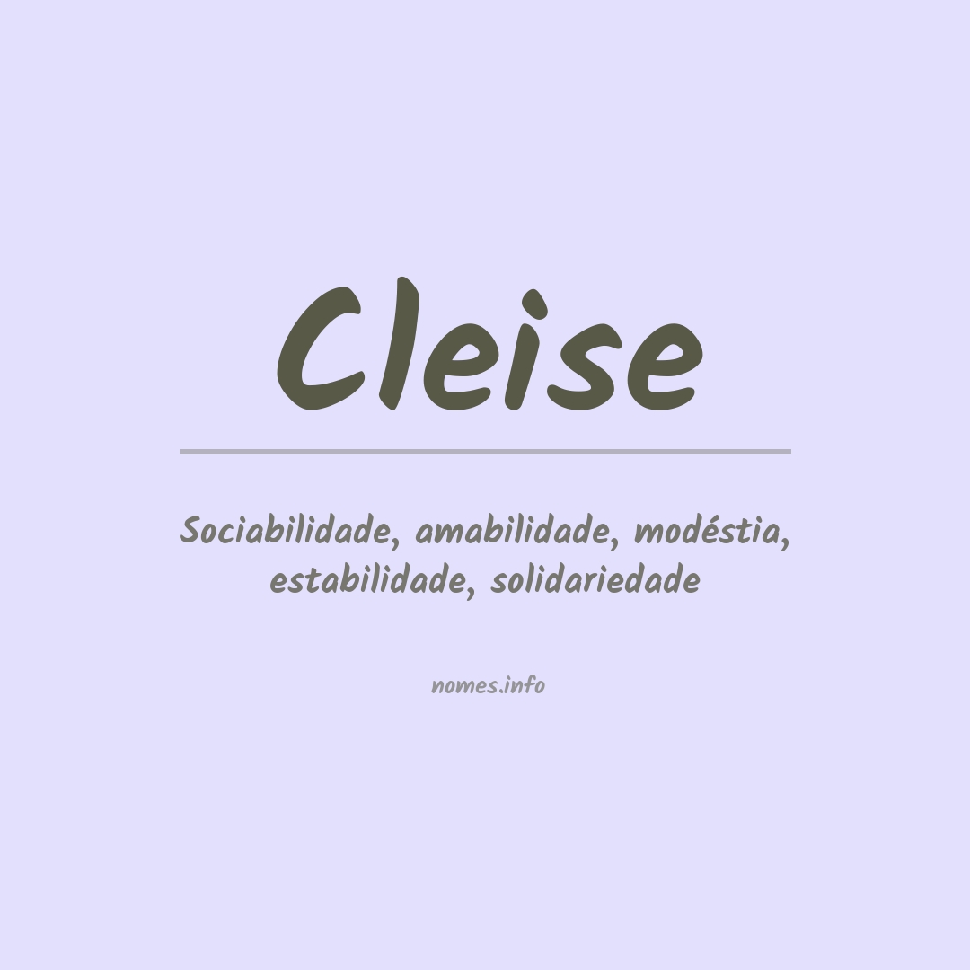 Significado do nome Cleise