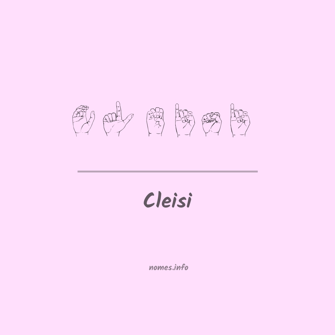 Cleisi em Libras